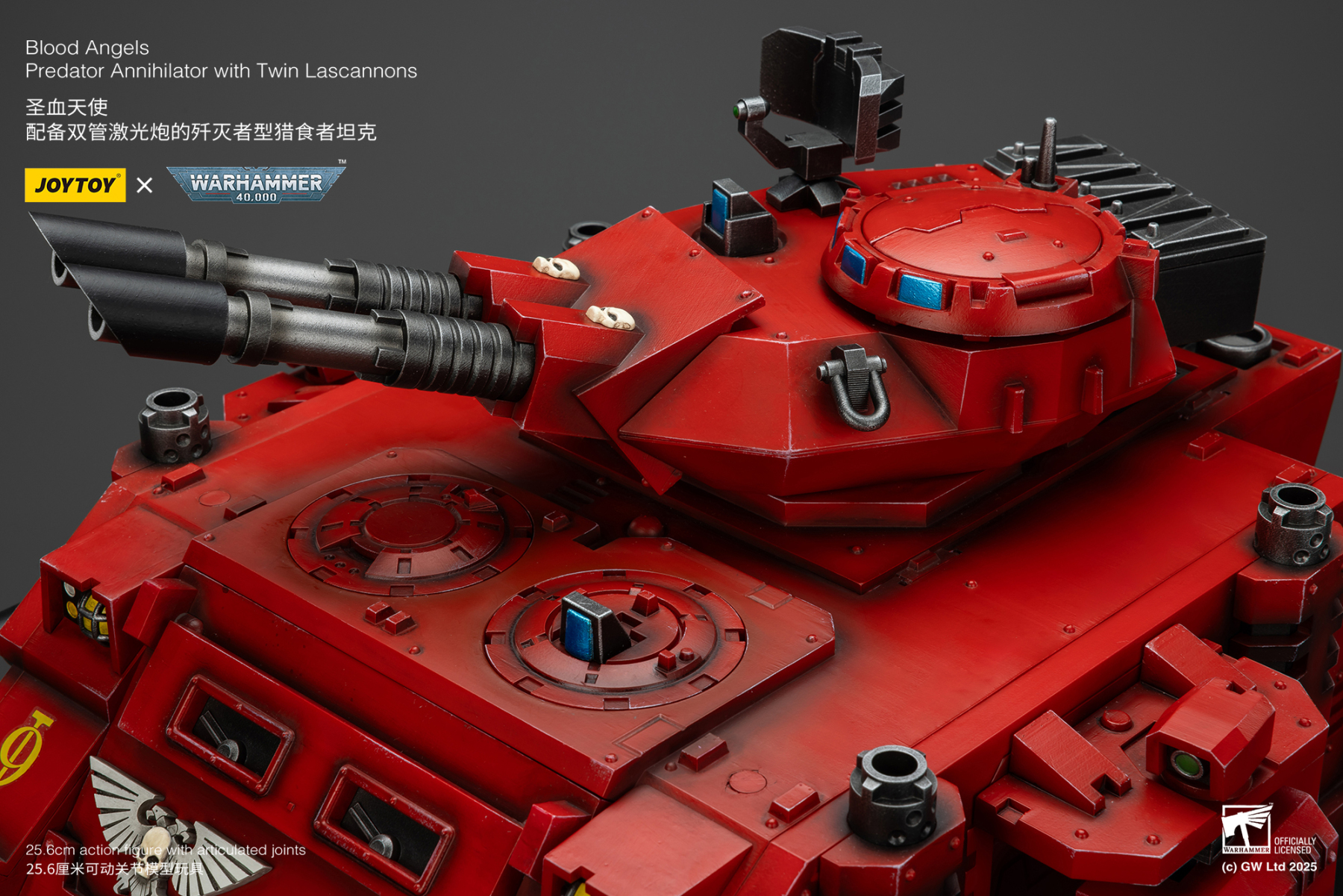 JoyToy WH40K Blood Angels Predator Annihilator with Twin Lascannons