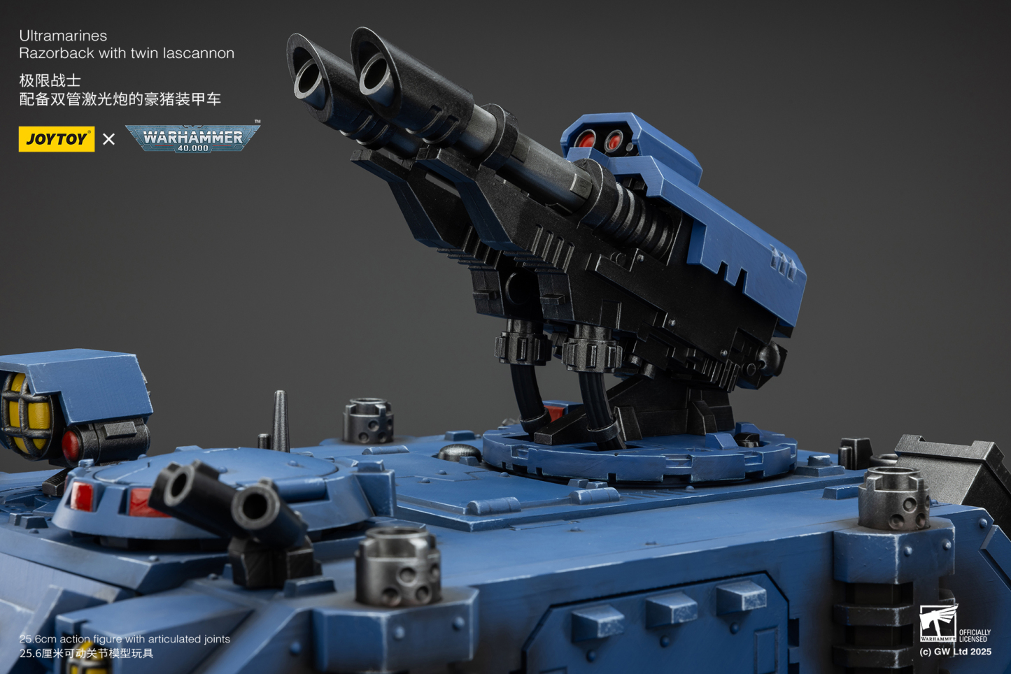 JoyToy WH40K Ultramarines Razorback with twin lascannon