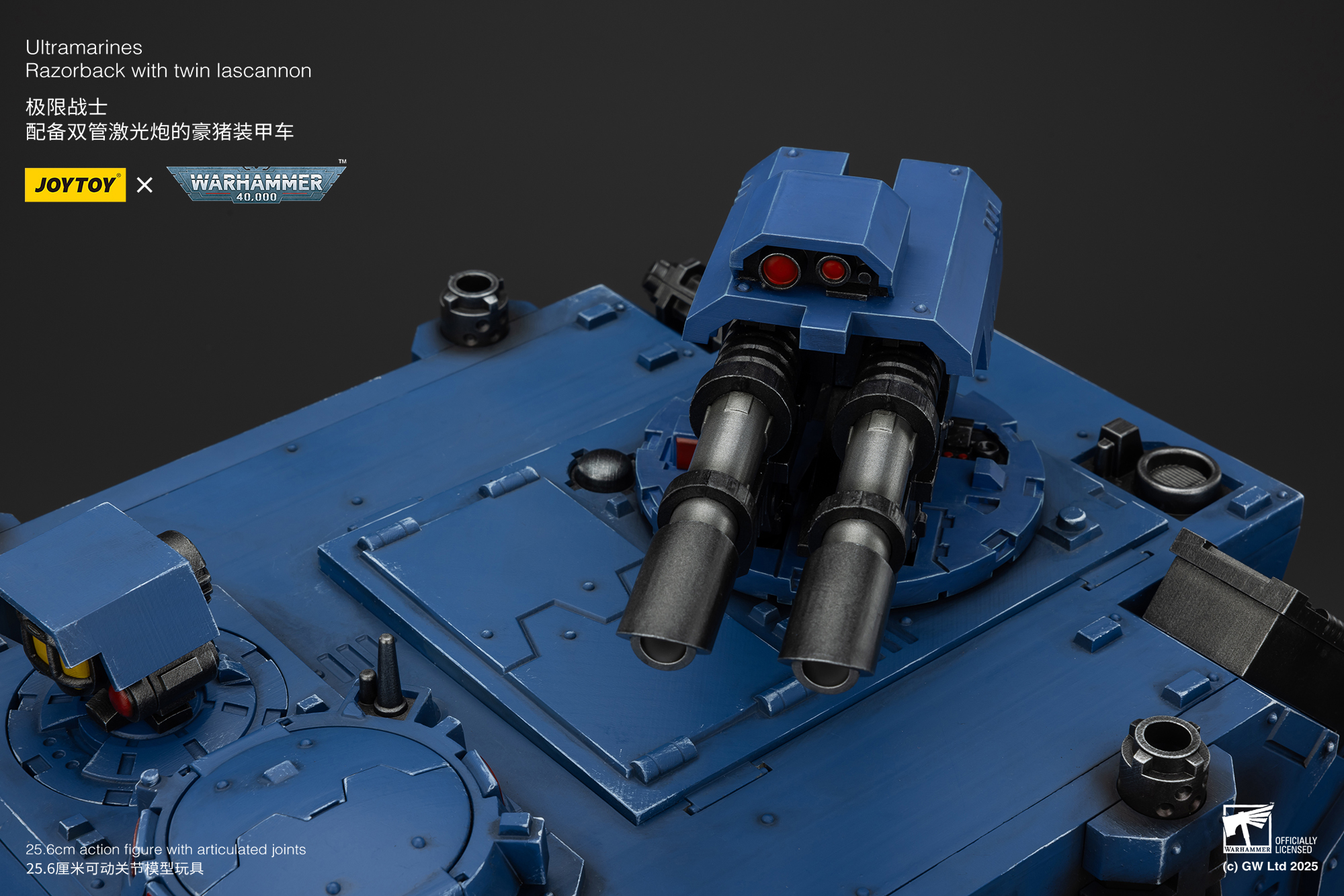 JoyToy WH40K Ultramarines Razorback with twin lascannon