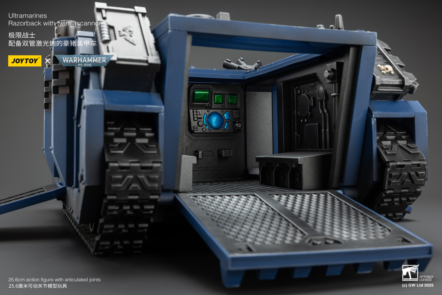 JoyToy WH40K Ultramarines Razorback with twin lascannon