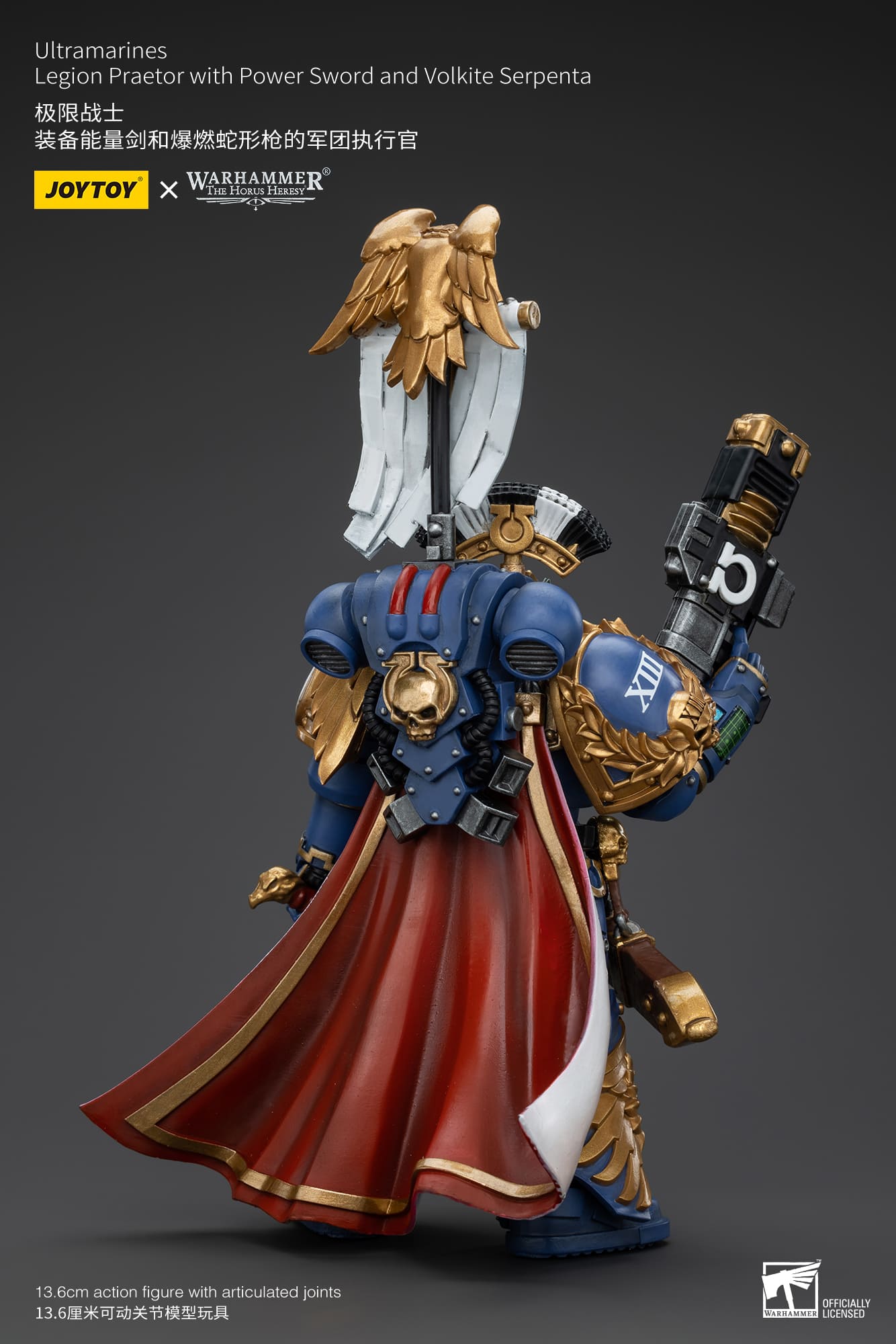 JoyToy WH40K Ultramarines Legion Praetor with Power Sword and Volkite Serpenta