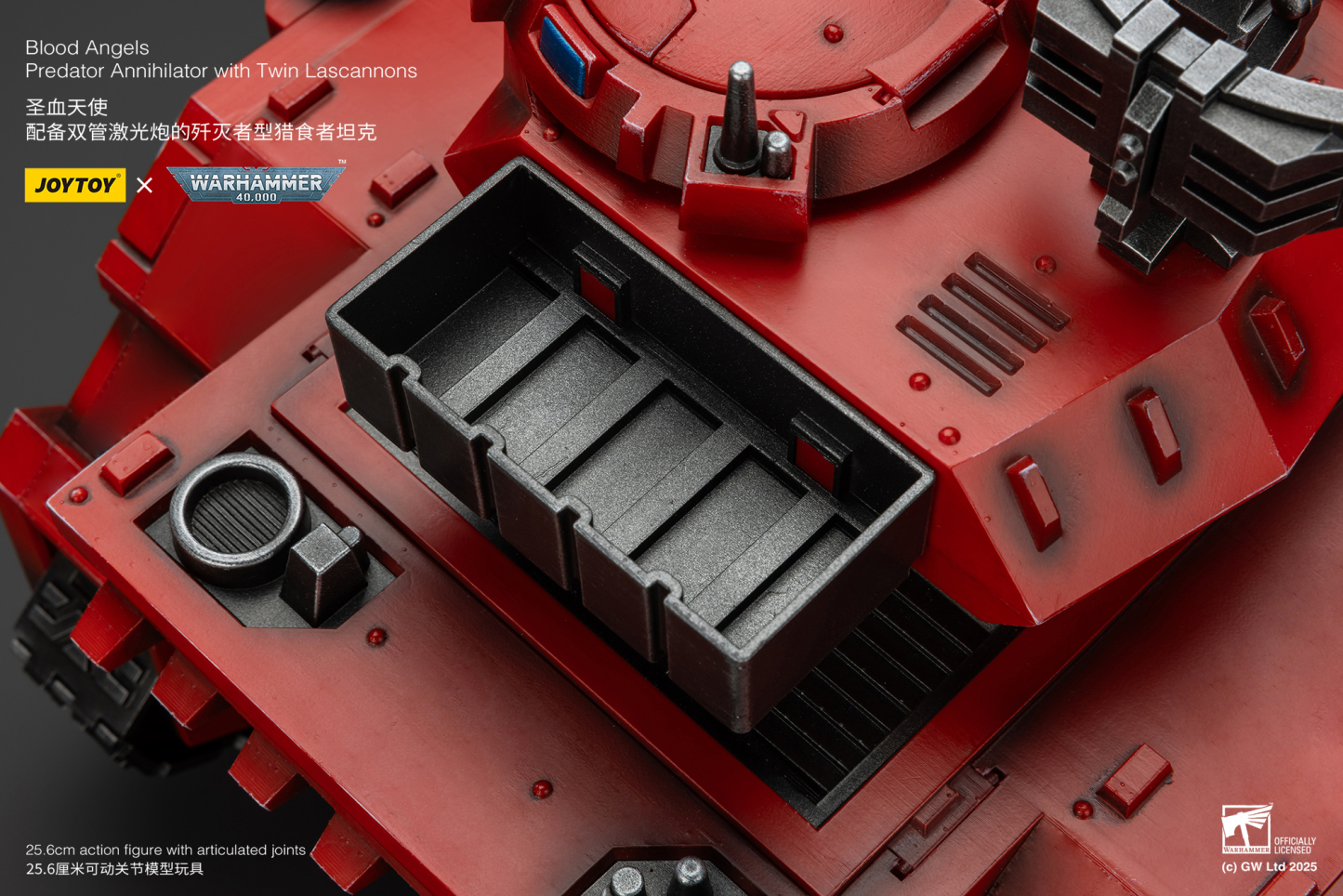 JoyToy WH40K Blood Angels Predator Annihilator with Twin Lascannons