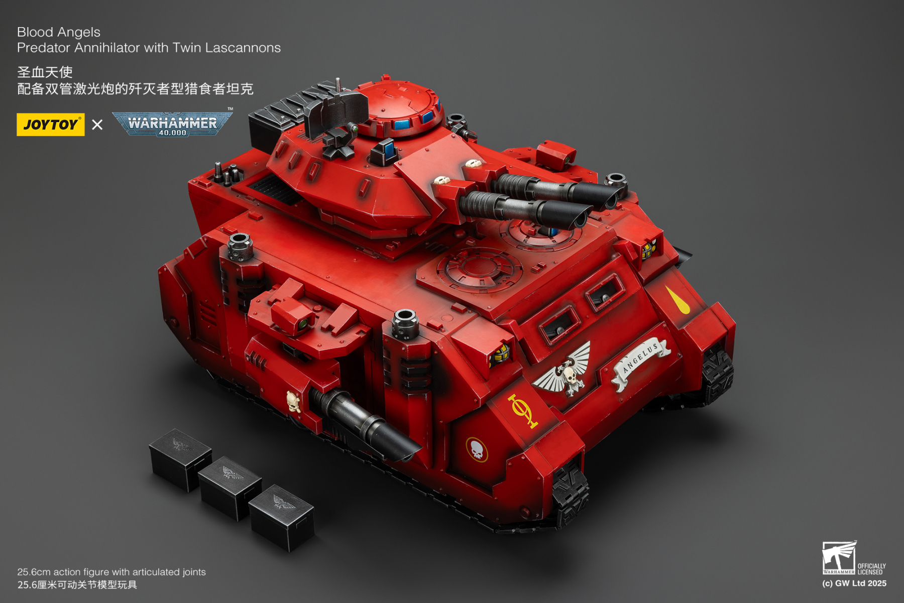 JoyToy WH40K Blood Angels Predator Annihilator with Twin Lascannons