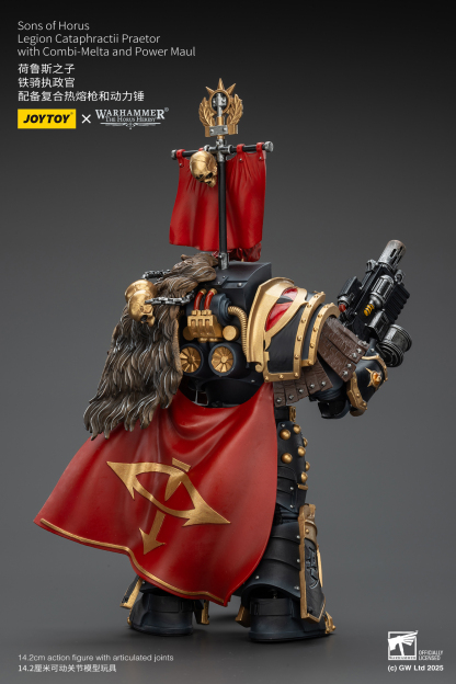 JoyToy WH40K Sons of Horus Legion Cataphractii Praetor with Combi-Melta and Power Maul