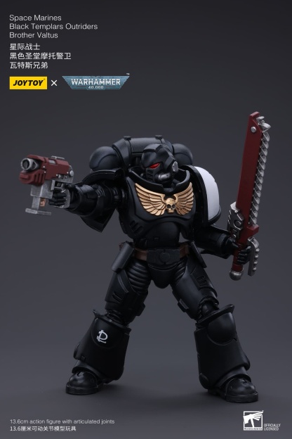JoyToy WH40K Space Marines Black Templars Outrider Valtus