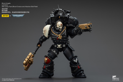 JoyToy WH40K Blood Angels Lemartes With Jump Pack,Blood Crozius and Absolver Bolt Pistol