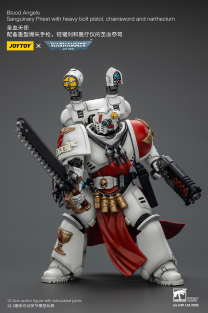 JoyToy WH40K Blood Angels Sanguinary Priest with Heavy bolt pistol, chainsword and narthecium