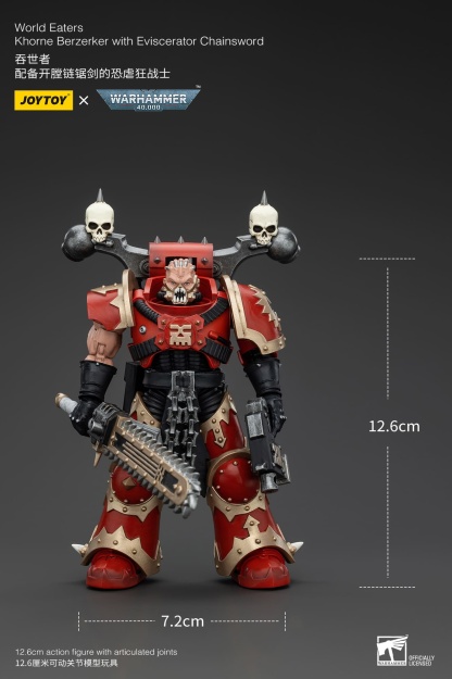 JoyToy WH40K World Eaters Khorne Berzerker with Eviscerator Chainsword