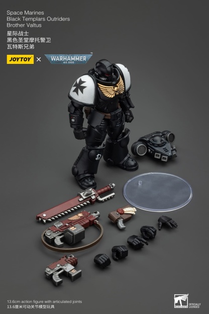 JoyToy WH40K Space Marines Black Templars Outrider Valtus