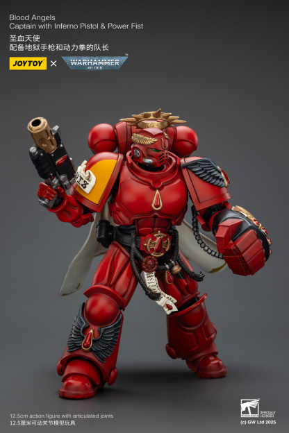 JoyToy WH40K Blood Angels Captain with Inferno Pistol & Power Fist