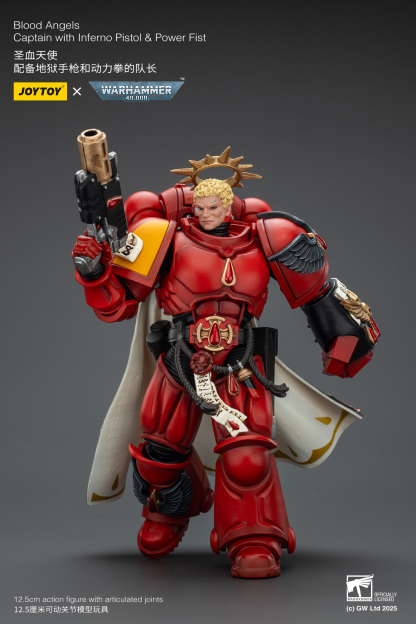JoyToy WH40K Blood Angels Captain with Inferno Pistol & Power Fist