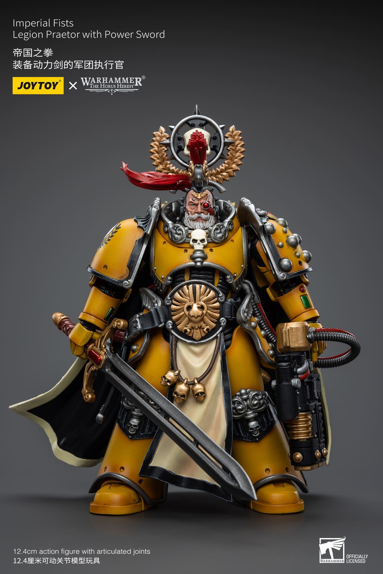 JOYTOY WH40K Imperial Fists Legion Praetor with Power Sword