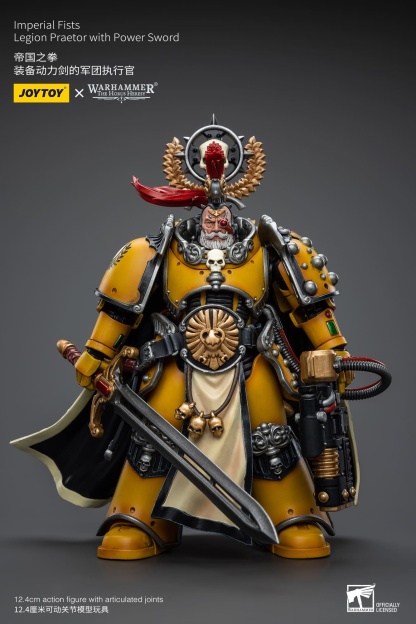 JOYTOY WH40K Imperial Fists Legion Praetor with Power Sword