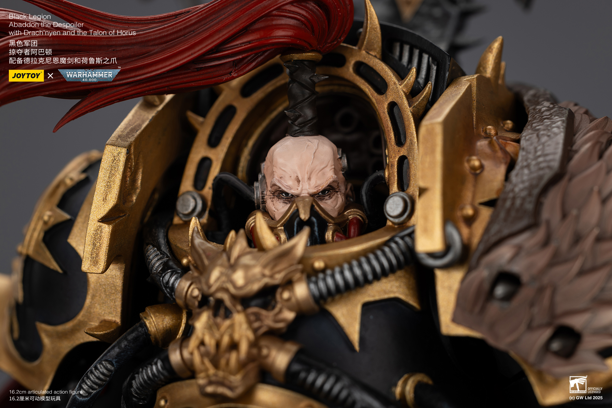 JoyToy WH40K Black Legion Abaddon the Despoiler with Drach'nyen