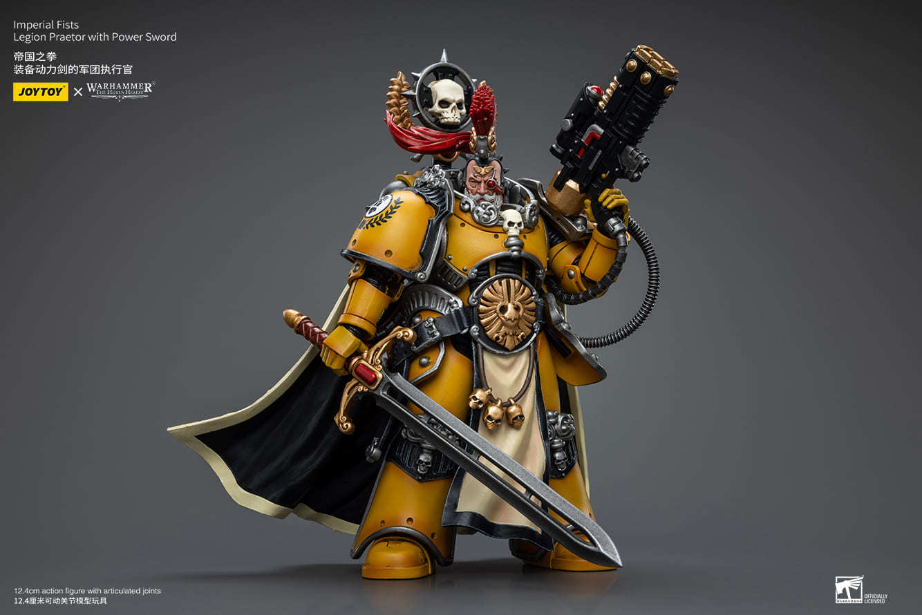 JOYTOY WH40K Imperial Fists Legion Praetor with Power Sword