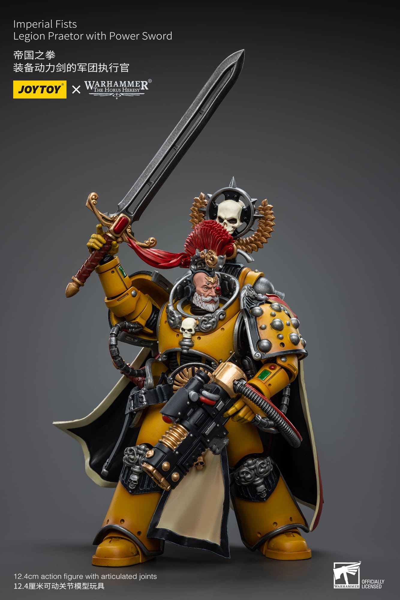 JOYTOY WH40K Imperial Fists Legion Praetor with Power Sword
