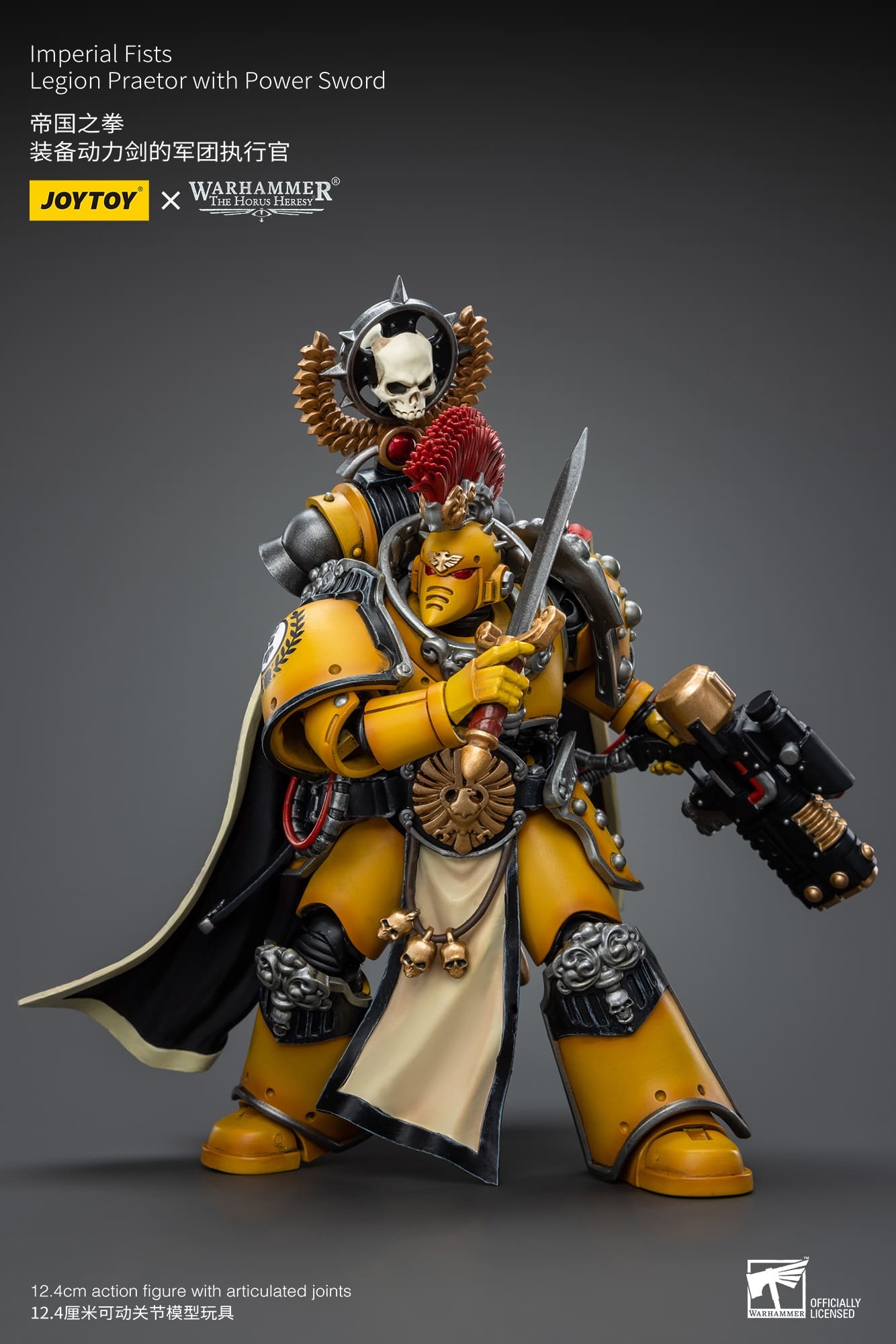 JOYTOY WH40K Imperial Fists Legion Praetor with Power Sword