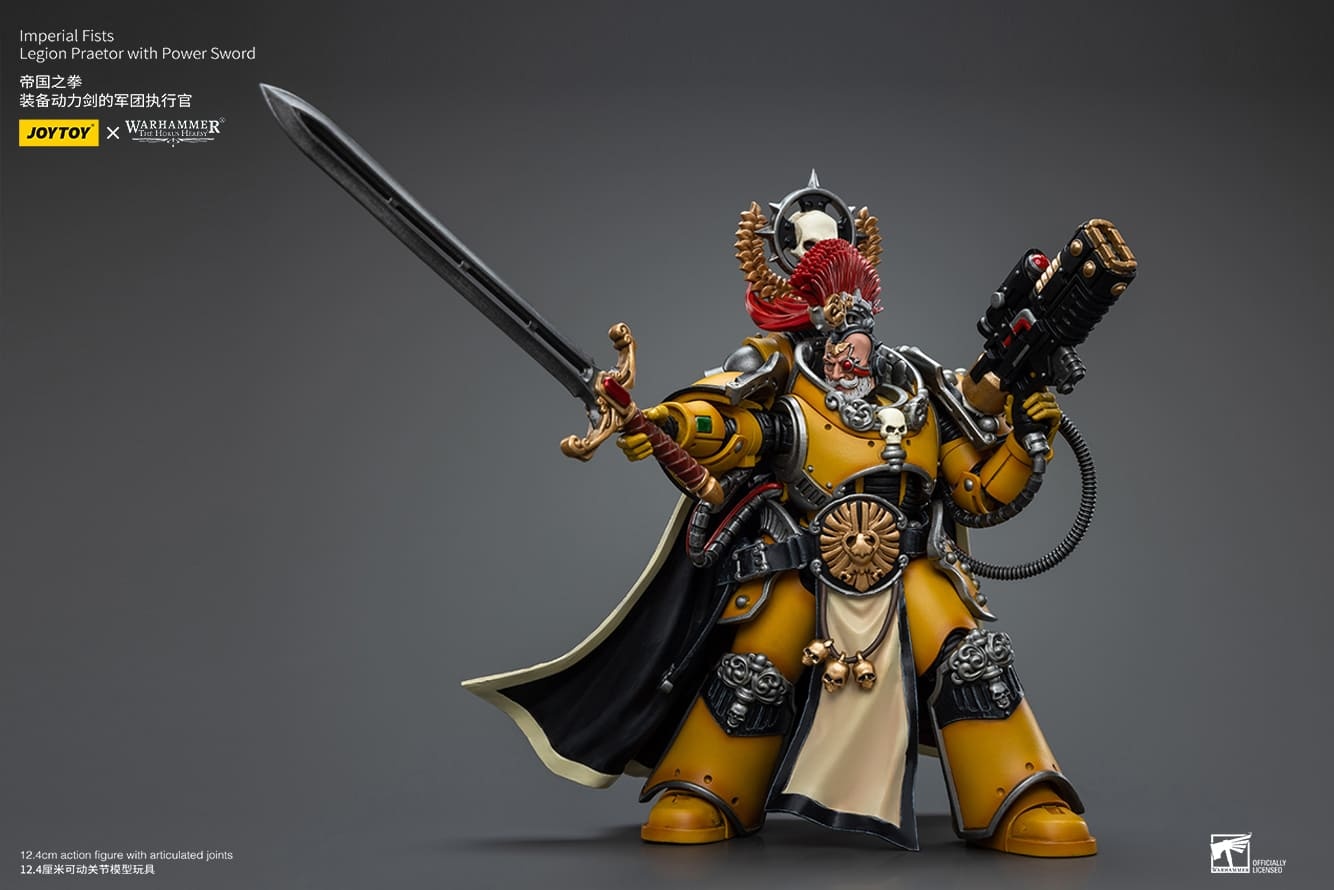 JOYTOY WH40K Imperial Fists Legion Praetor with Power Sword