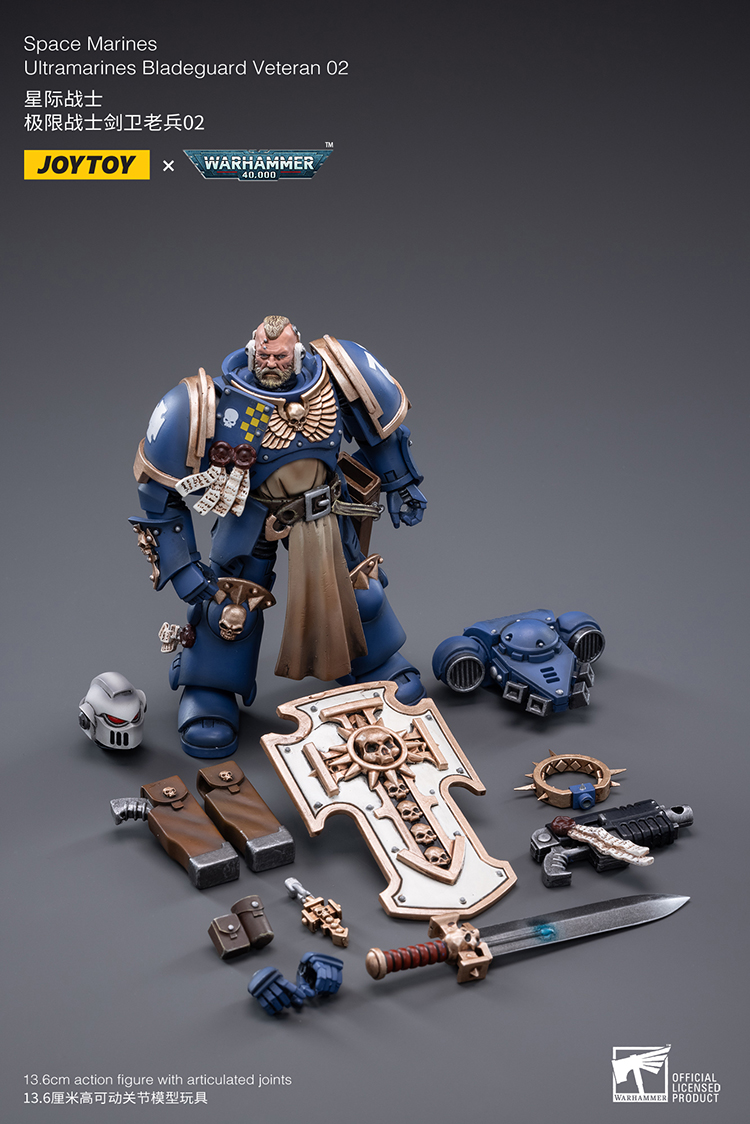 JoyToy WH40K Space Marines Ultramarines Bladeguard Veterans