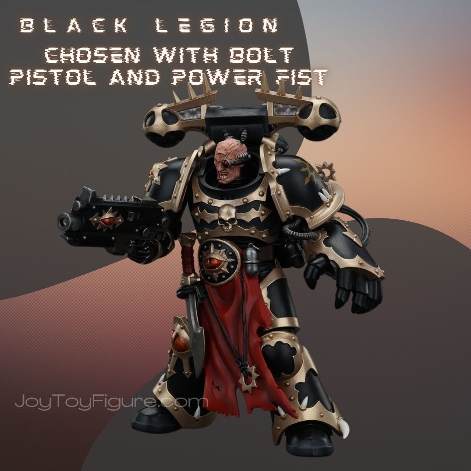 JoyToy WH40K Chaos Space Marines Black Legion Chosen with Bolt Pistol and Power Fist