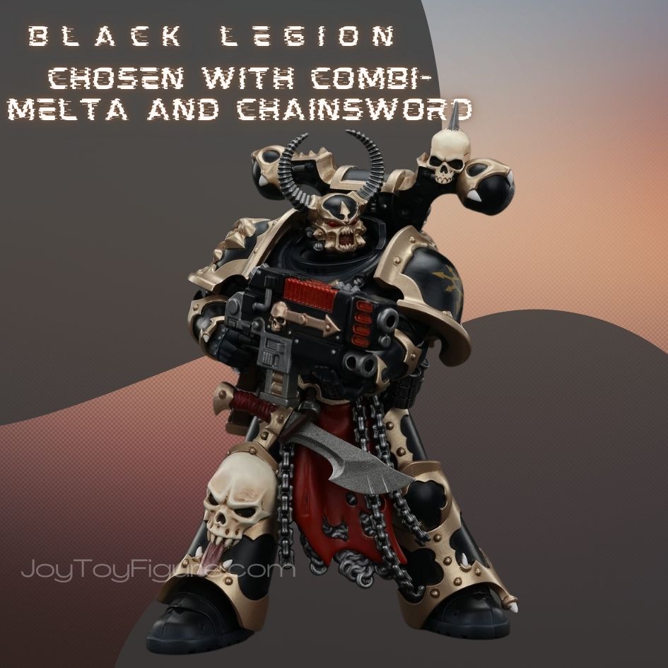 JoyToy WH40K Chaos Space Marines Black Legion Chosen with Combi-melta and Chainsword