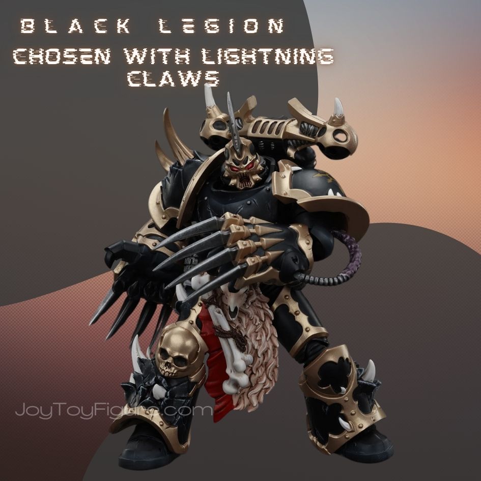 JoyToy WH40K Chaos Space Marines Black Legion Chosen with Lightning Claws