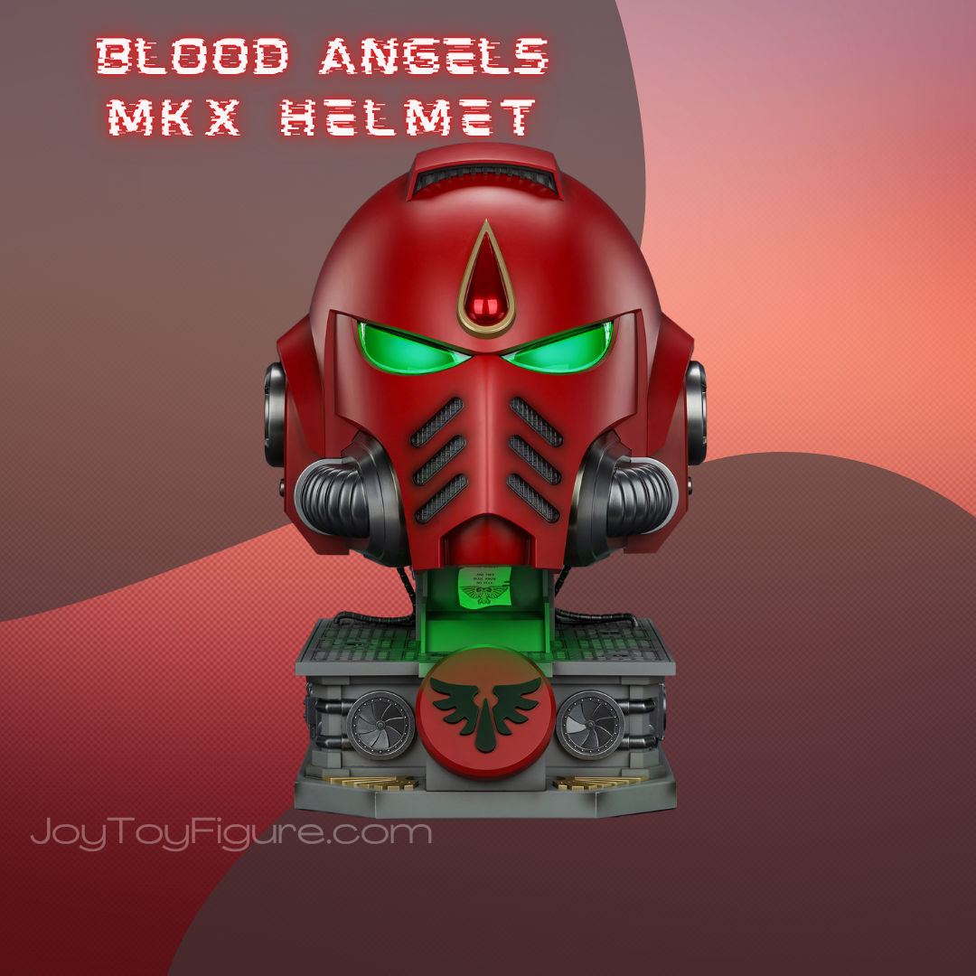 JoyToy WH40K Blood Angels MKX Helmet & Display Stand