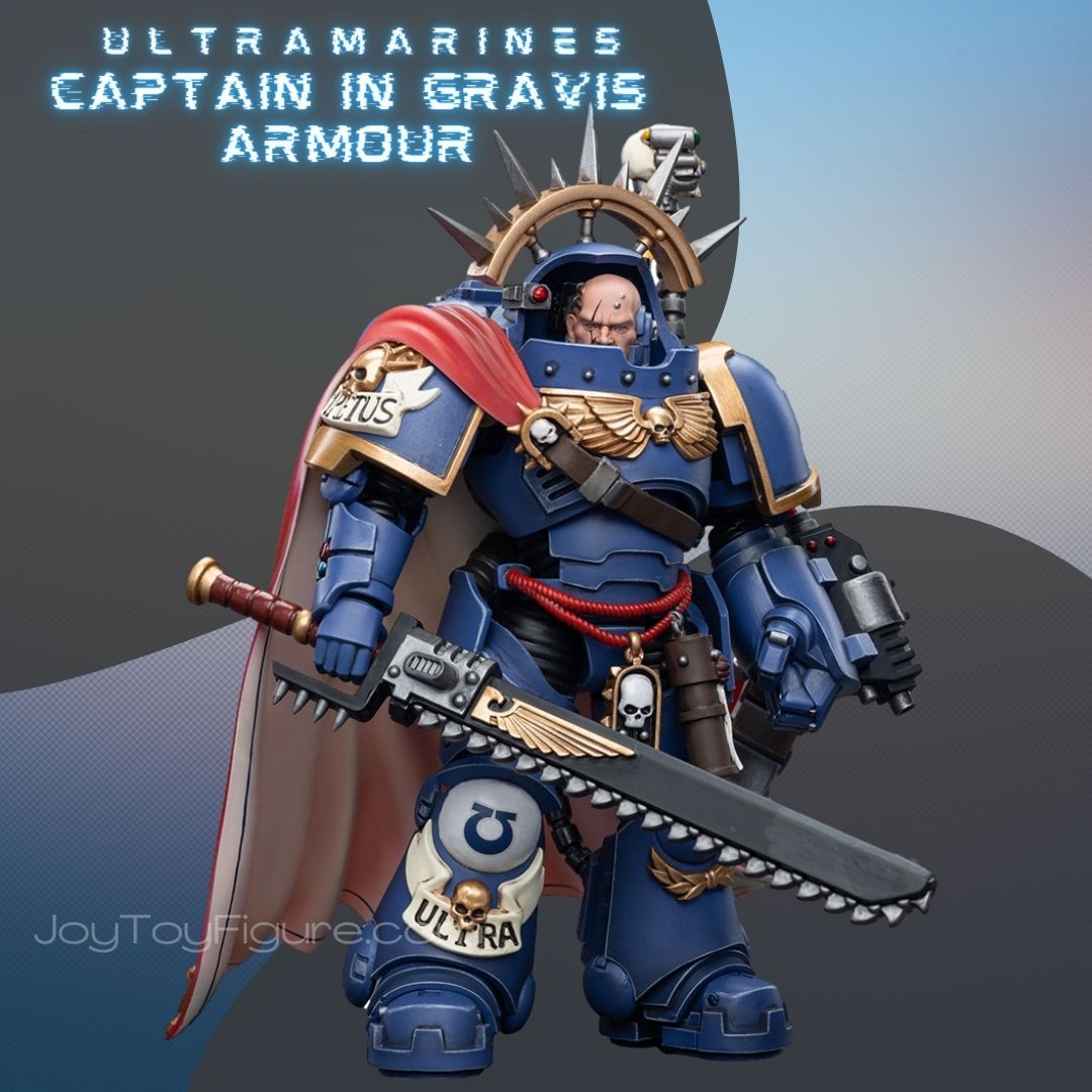 JoyToy WH40K Ultramarines Captain in Gravis Armour