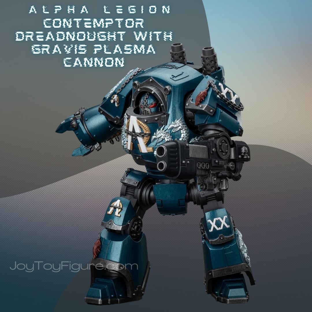 JoyToy WH40K The Horus Heresy Alpha Legion Contemptor Dreadnought with Gravis Plasma Cannon
