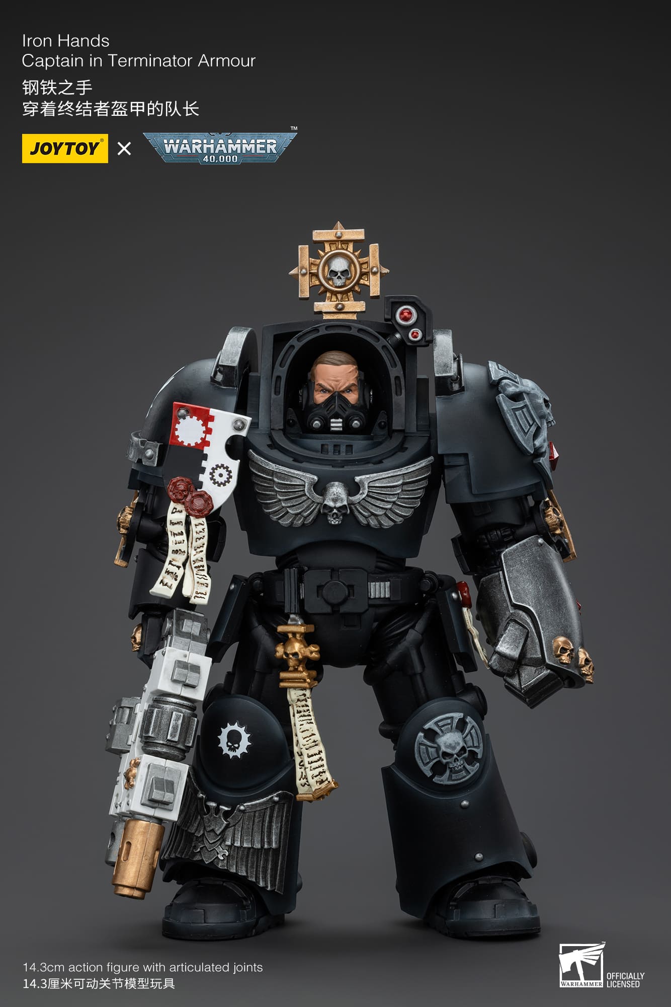 JoyToy WH40K Iron Hands Captain in Terminator Armour – Joytoy