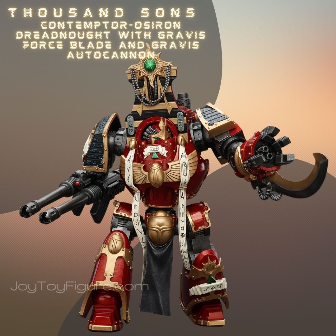 JoyToy WH40K Thousand Sons Contemptor-Osiron Dreadnought With Gravis Force Blade And Gravis Autocannon