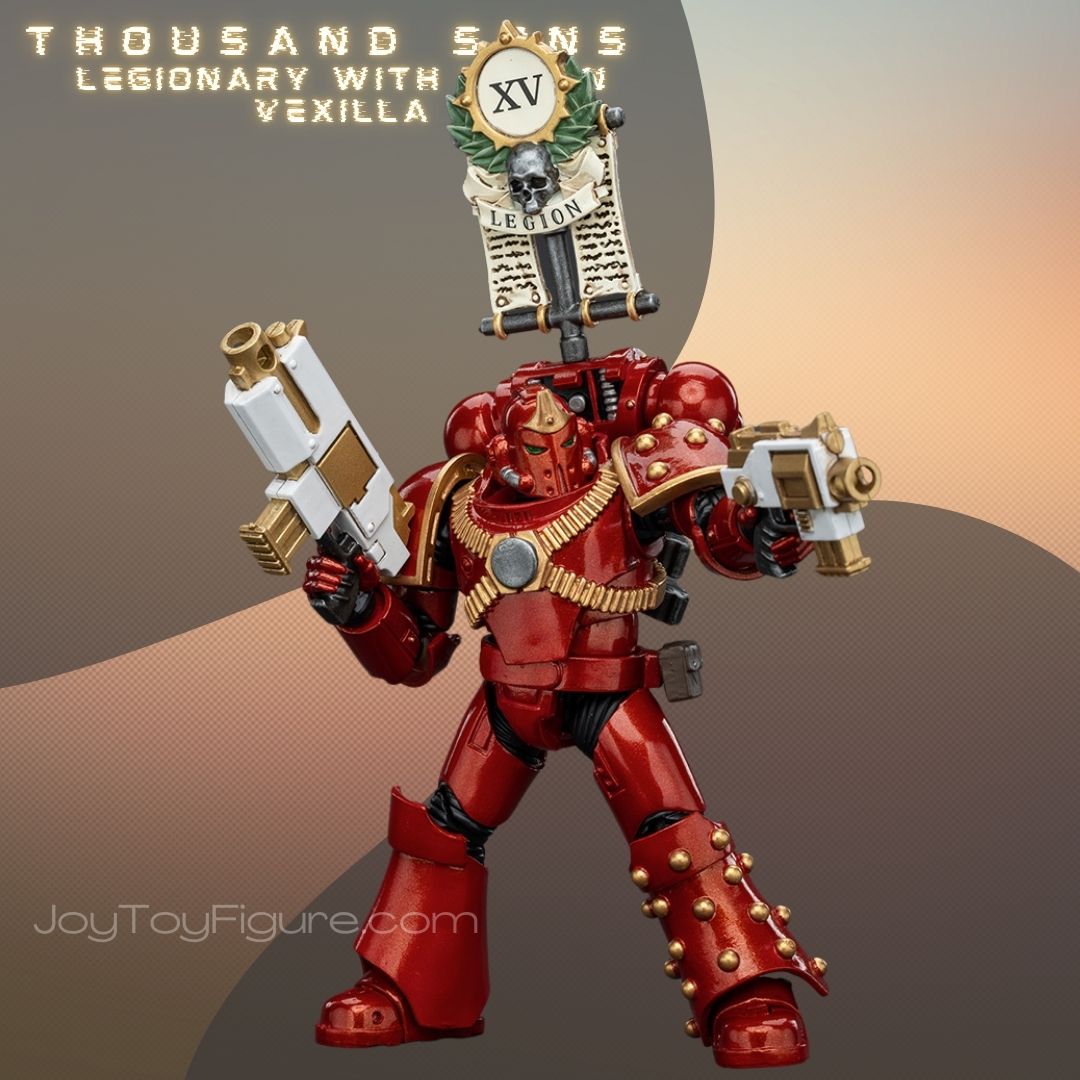 JoyToy WH40K Thousand Sons Legion MK IV Tactical Squad Legionary with Legion Vexilla