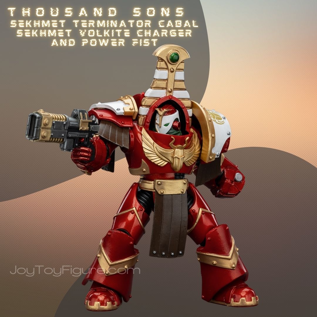 JoyToy WH40K Thousand Sons Sekhmet Terminator Cabal Sekhmet Volkite Charger And Power Fist
