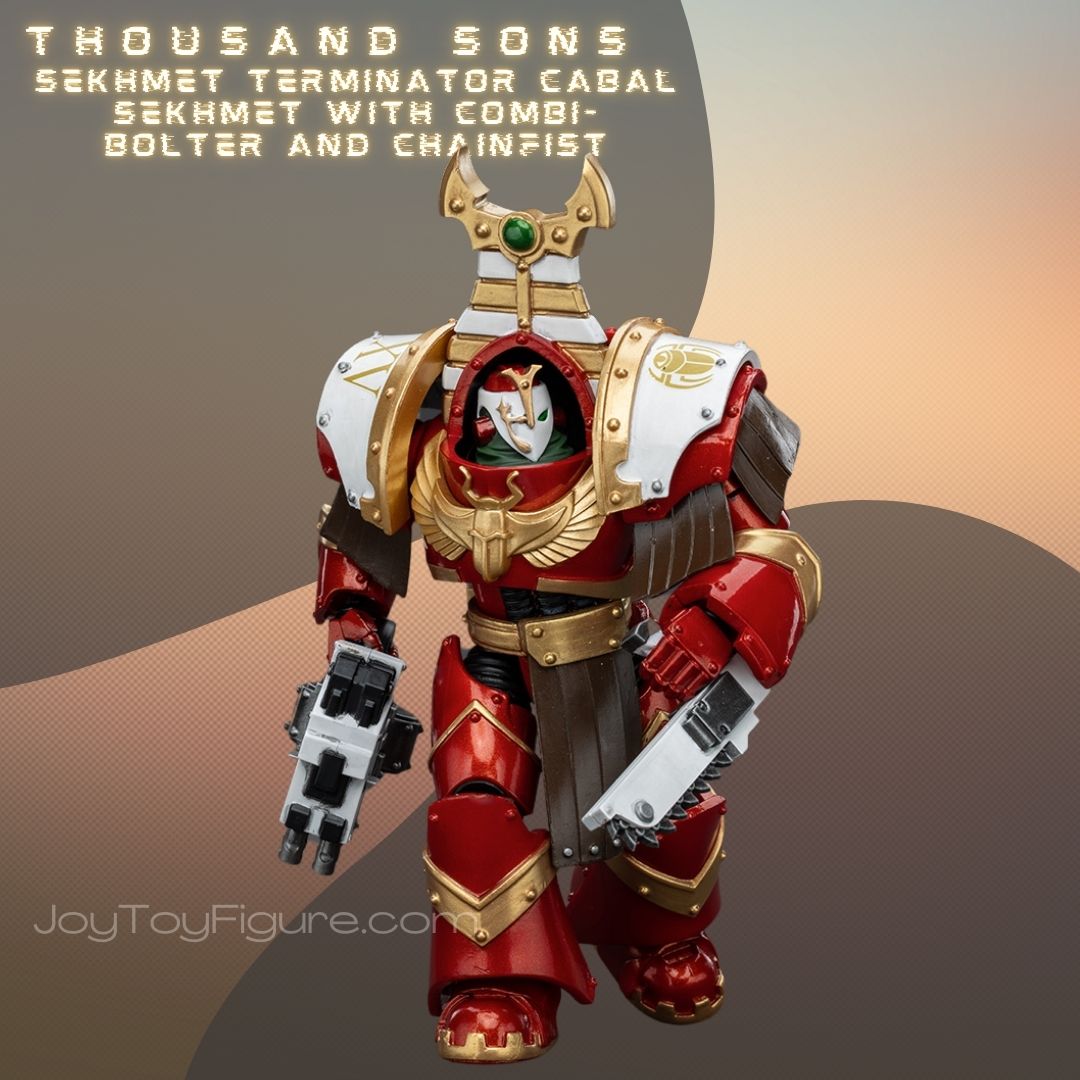 JoyToy WH40K Thousand Sons Sekhmet Terminator Cabal Sekhmet With Combi-Bolter And Chainfist