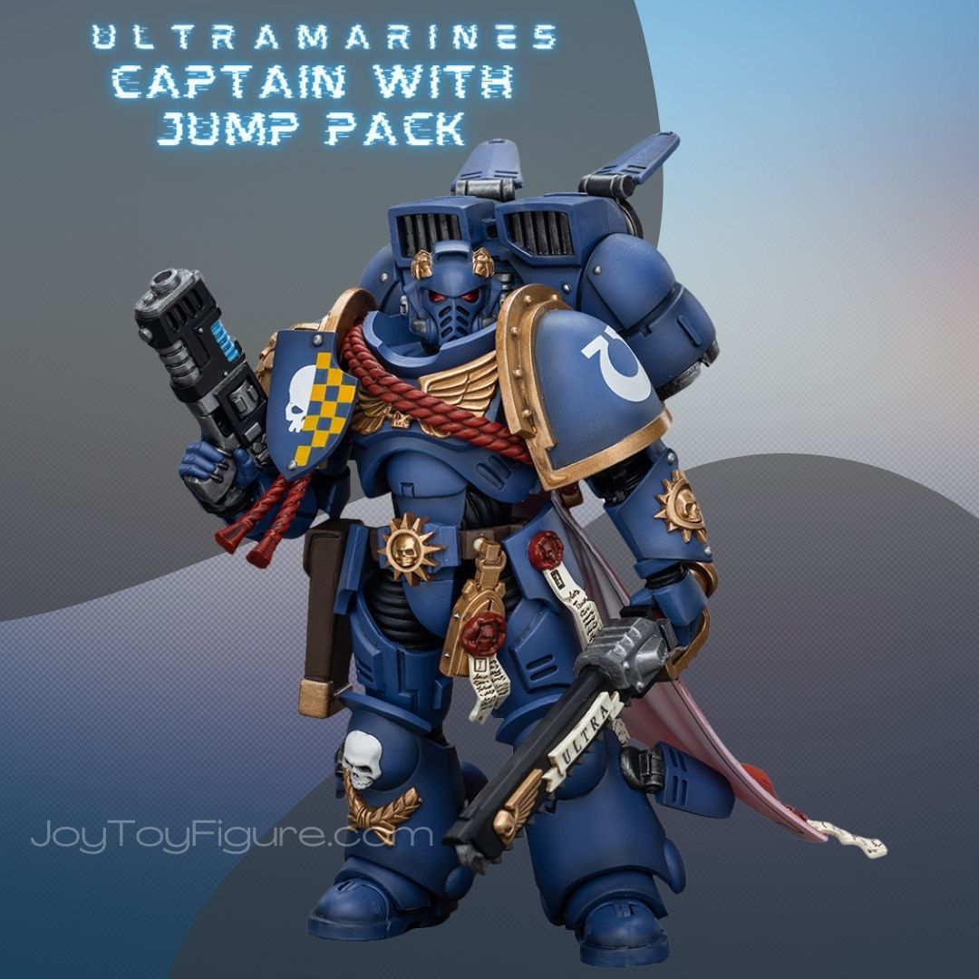 JoyToy WH40K Ultramarines Captain With Jump Pack