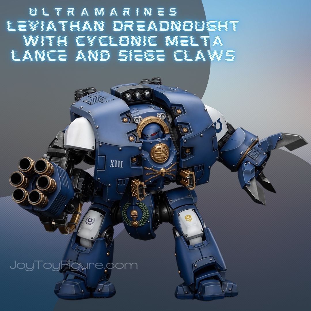 JoyToy WH40K Ultramarines Leviathan Dreadnought with Cyclonic Melta Lance And Siege Claws