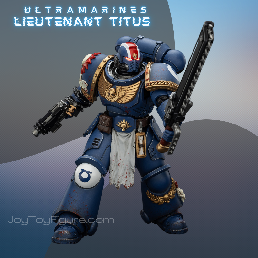JoyToy WH40K Ultramarines Space Marine 2 Lieutenant Titus