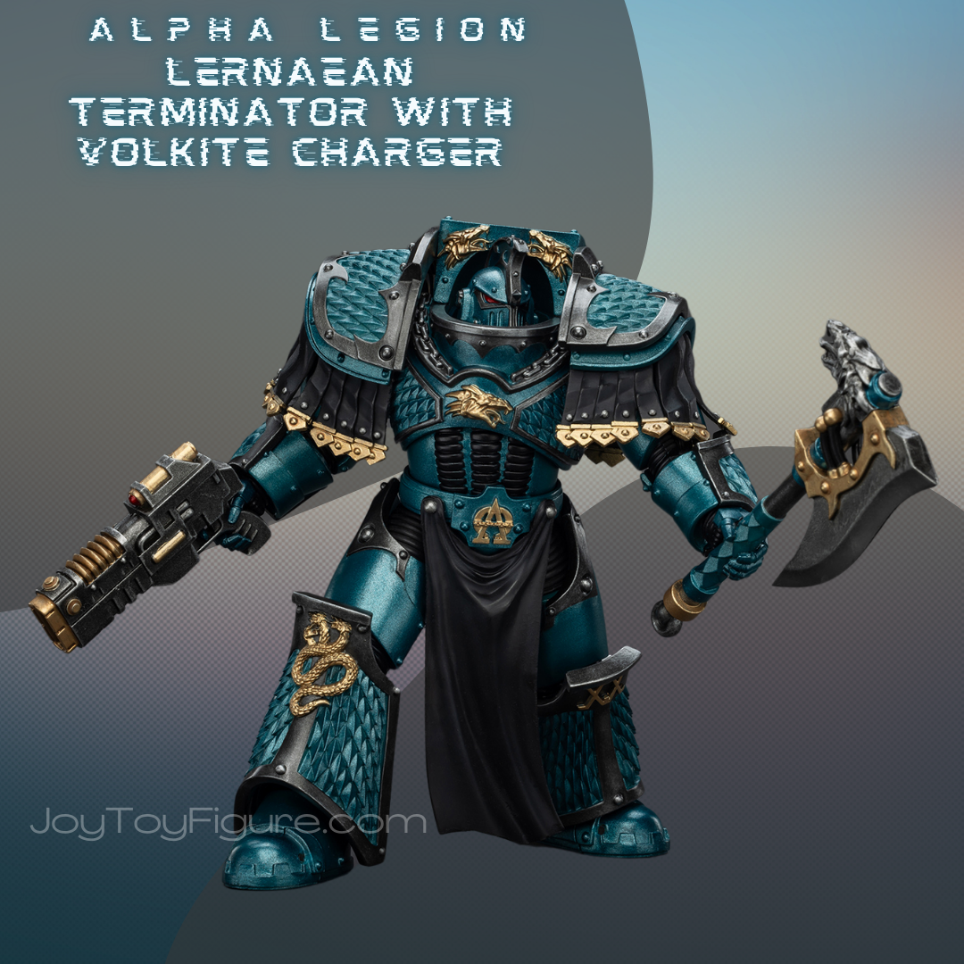 JoyToy WH40K The Horus Heresy Alpha Legion Lernaean Terminator with Volkite Charger