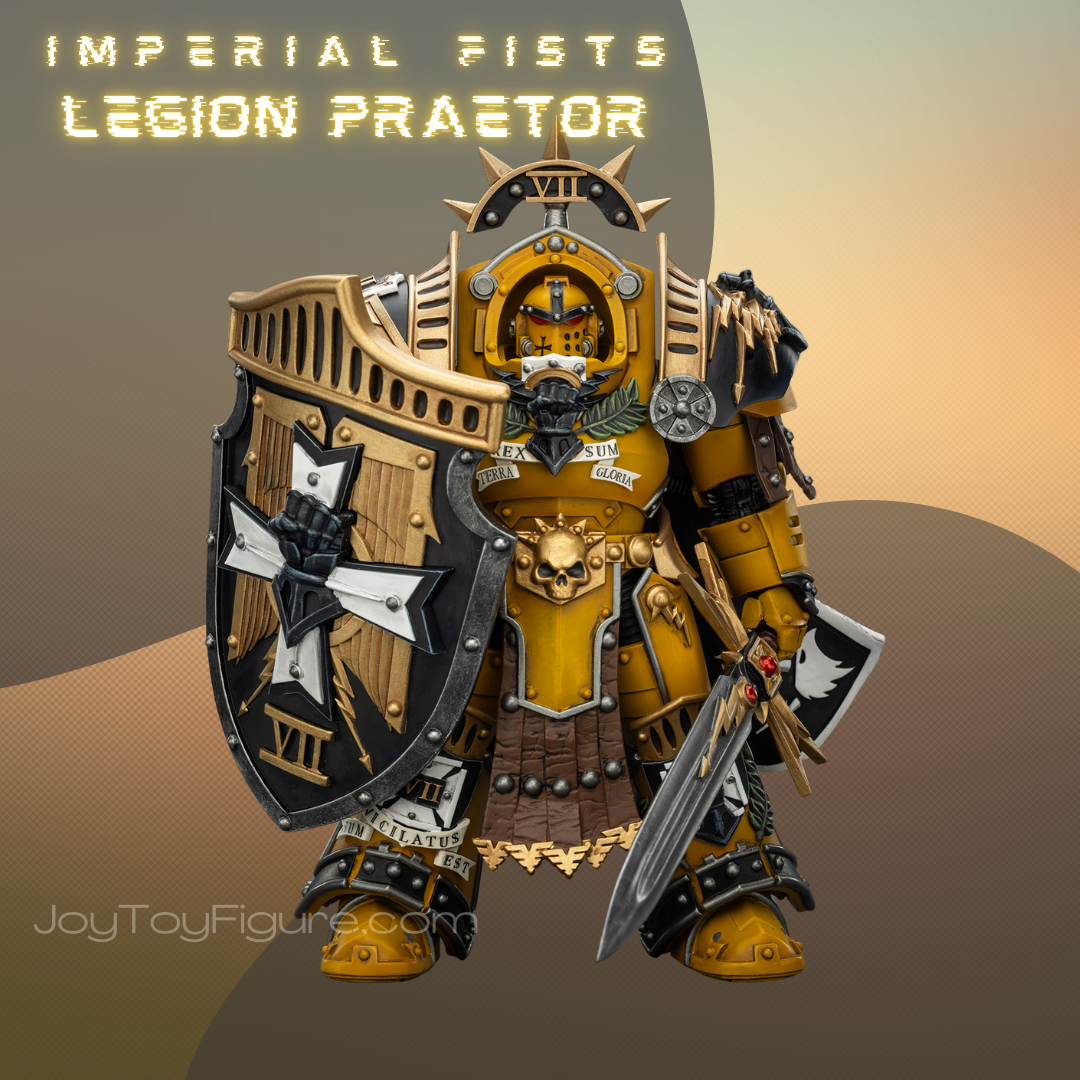 JoyToy WH40K Imperial Fists Legion Praetor in Tartaros Terminator Armour with Power Sword and Vigil Storm Shield