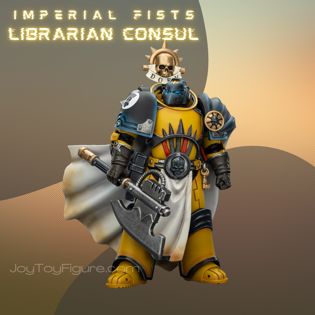 JoyToy Warhammer The Horus Heresy Imperial Fists Librarian Consul with Force Axe and Bolt Pistol