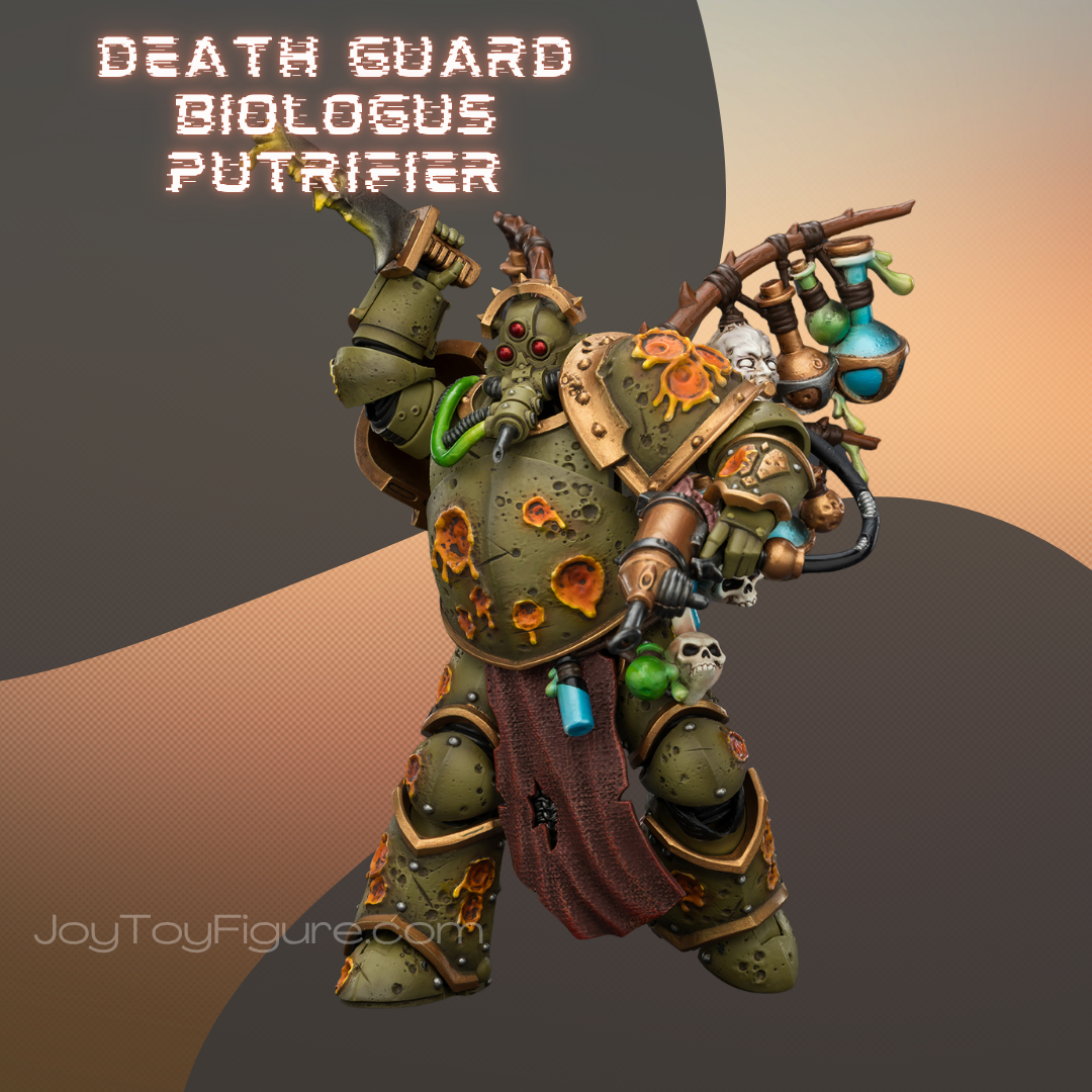 JoyToy WH40K Death Guard Biologus Putrifier with Injector Pistol and Hyper Blight Grenades