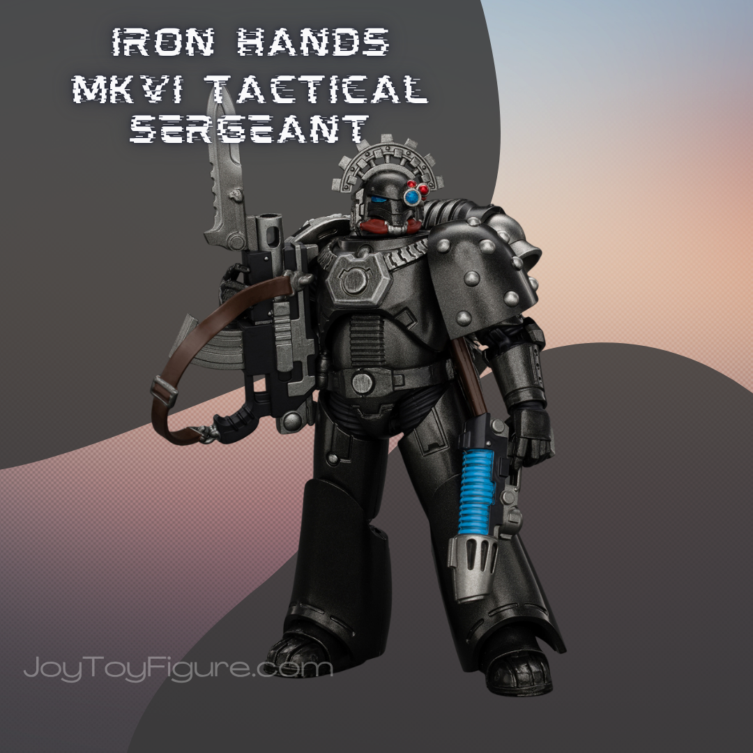 JoyToy Warhammer The Horus Heresy Iron Hands MKVI Tactical Sergeant with Bolter, Plasma Pistol & Power sword