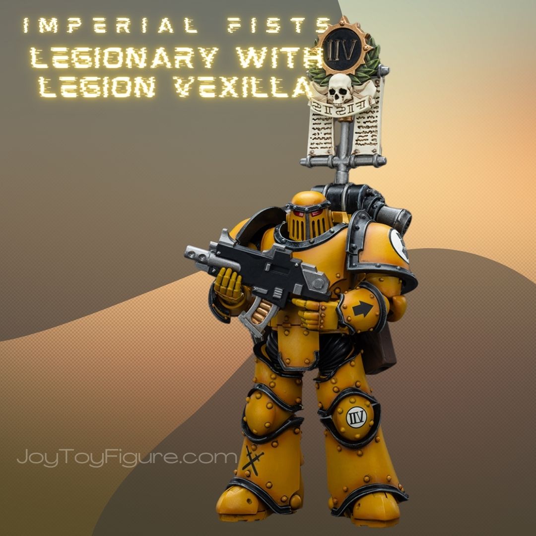 JoyToy WH40K Imperial Fists Legion MKIII Tactical Squad Legionary with Legion Vexilla