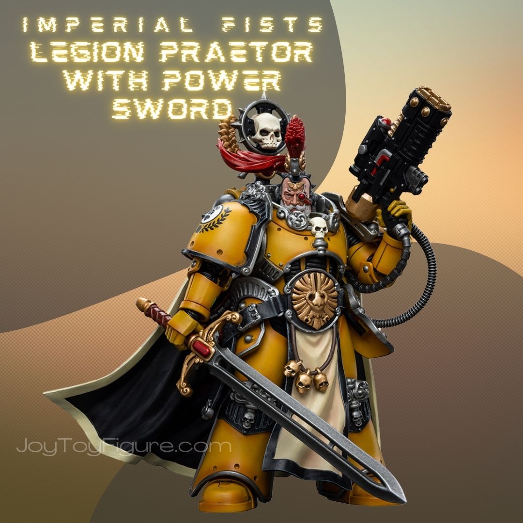 JOYTOY WH40K Imperial Fists Legion Praetor with Power Sword