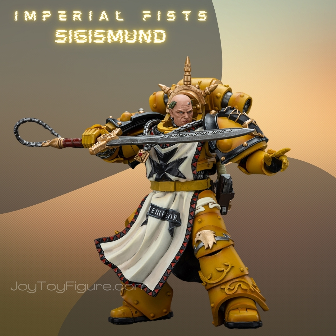 JOYTOY WH40K Imperial Fists Sigismund, First Captain of the Imperial Fists