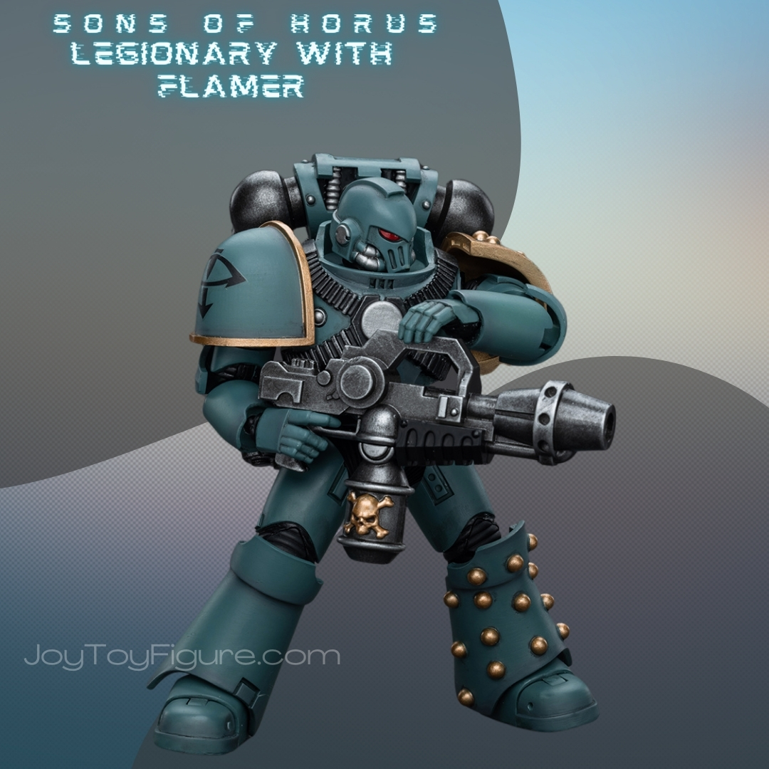 JOYTOY WH40K Sons of Horus MKIV Tactical Squad Legionary with Flamer