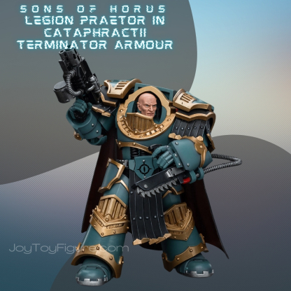 JOYTOY WH40K Sons of Horus Legion Praetor in Cataphractii Terminator Armour