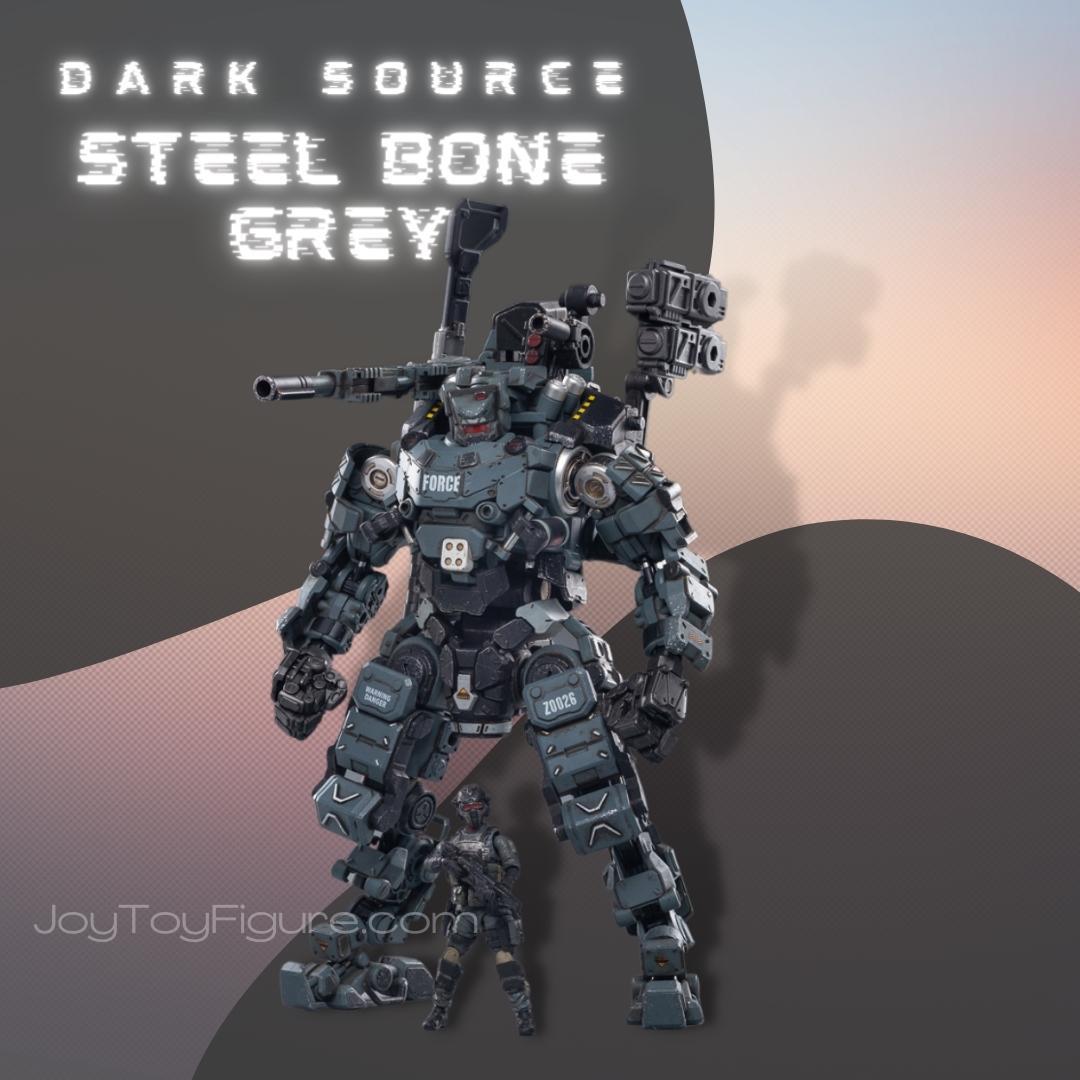 JOYTOY 暗源 STEEL BORN Gray JoyToy Dark Source Steel Bone Armour - Grey with pilot – Joytoy