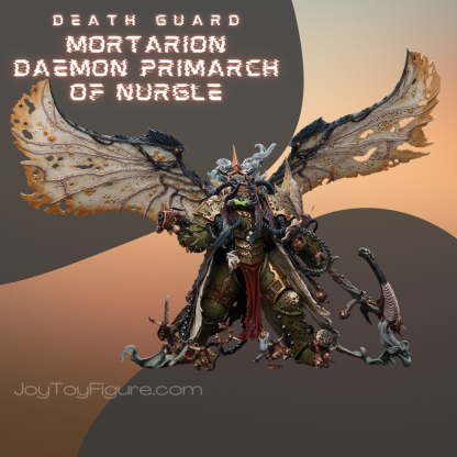 JoyToy WH40K Death Guard Mortarion, Daemon Primarch of Nurgle with Ancient weapons ‘The Lantern' and ‘Silence'