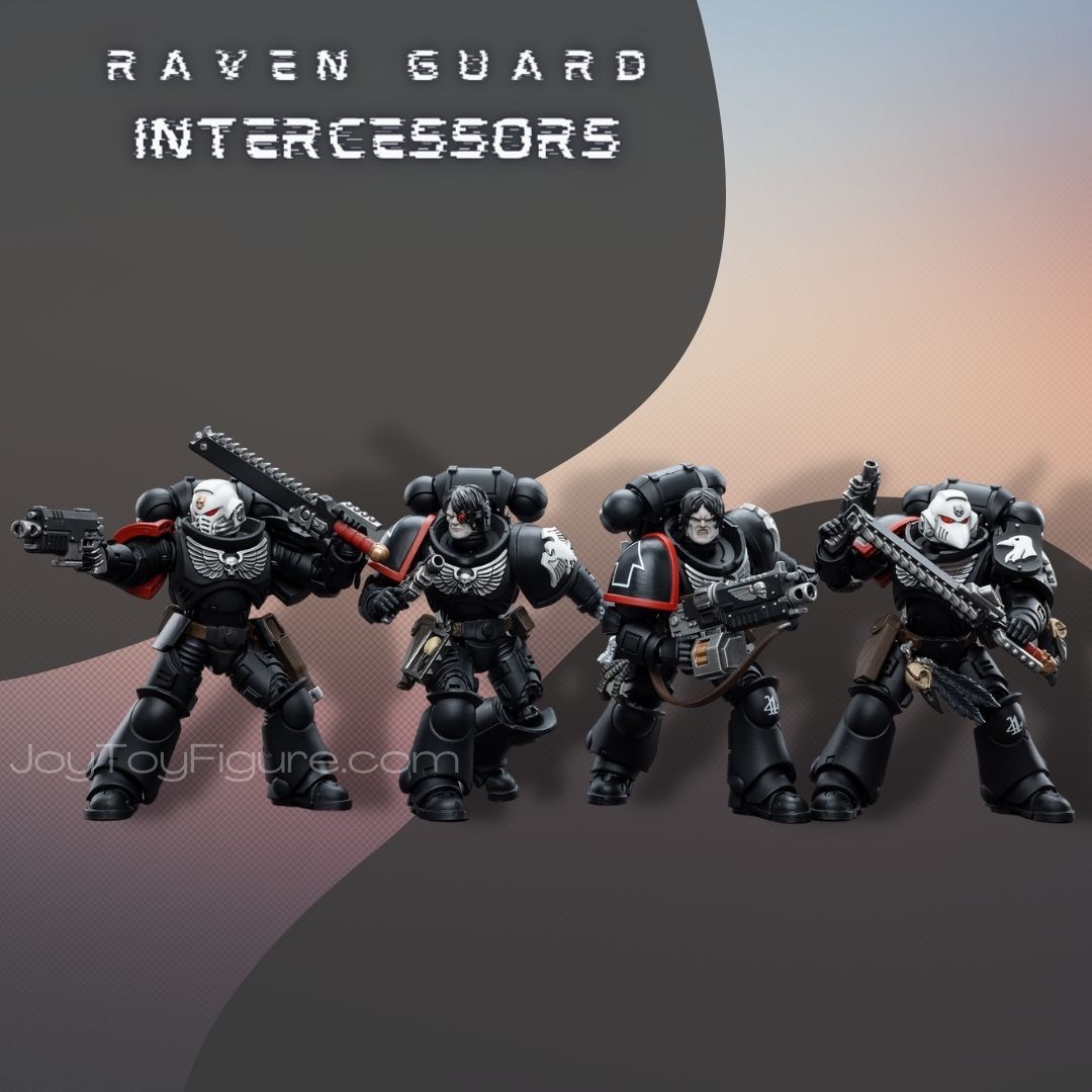 JoyToy WH40K Raven Guard Intercessors Set of 4 – Joytoy Figure